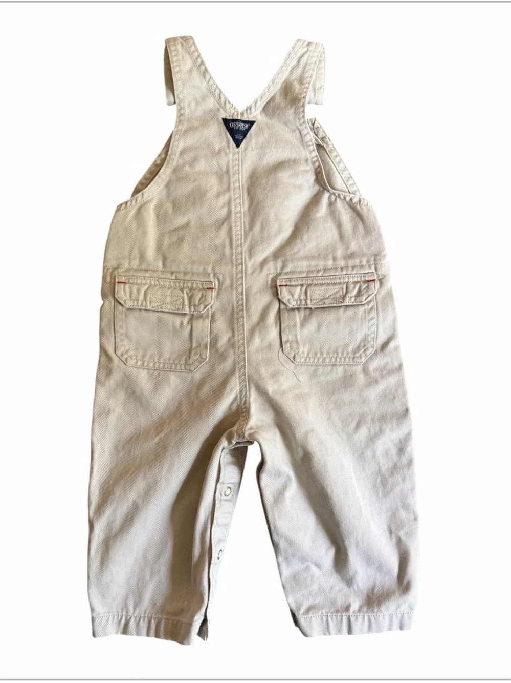OshKosh B'gosh Cream Kids Overalls 18M